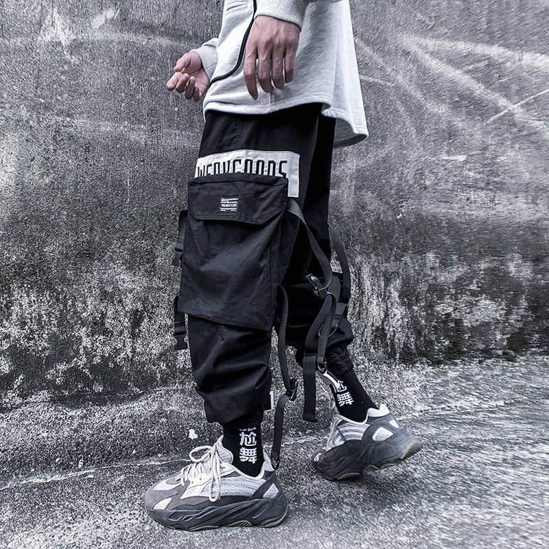 Casual Loose Straight Pants Men's Sports Beamed Pants