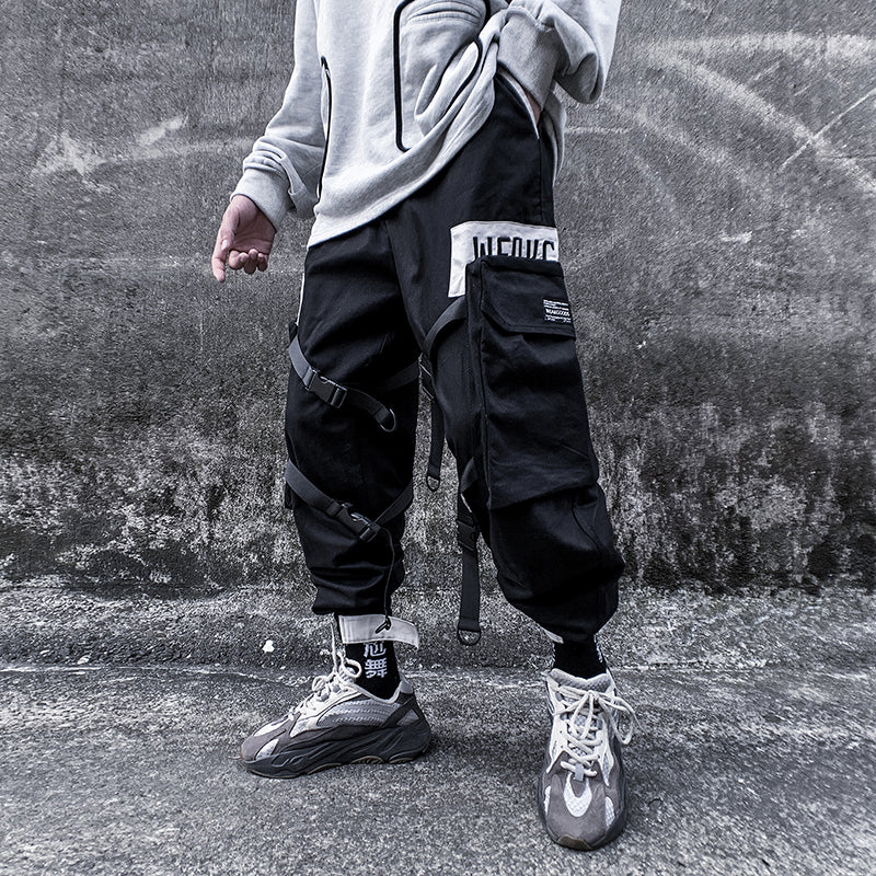 Casual Loose Straight Pants Men's Sports Beamed Pants