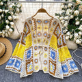 Bohemian Vacation Style Outer Wear Cardigan Women Idle Style Casual Loose