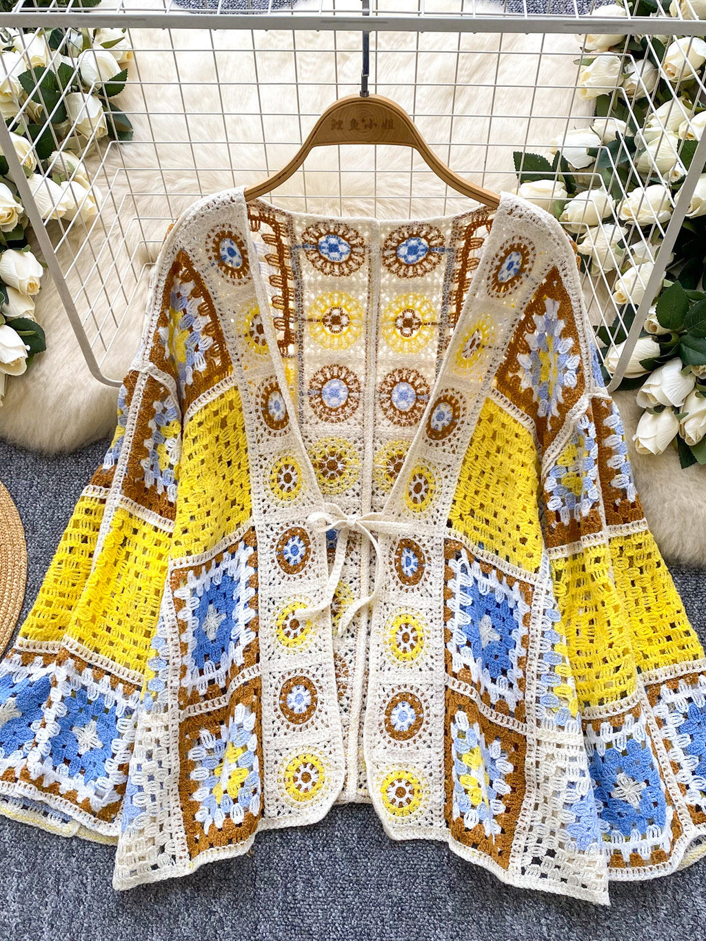 Bohemian Vacation Style Outer Wear Cardigan Women Idle Style Casual Loose