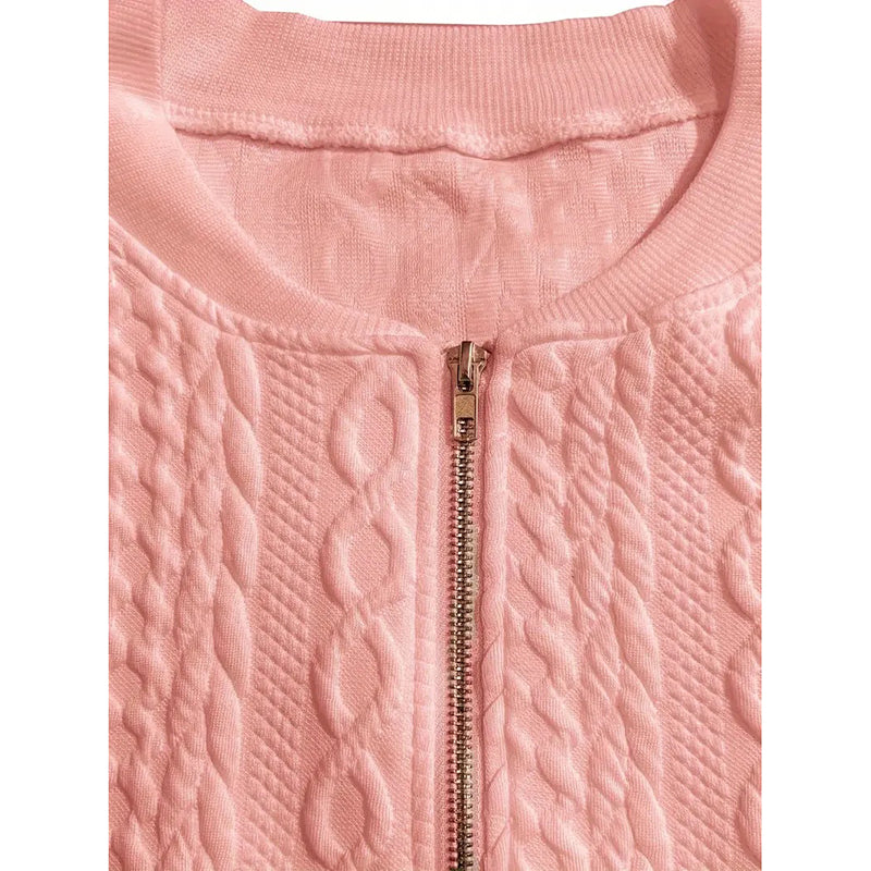 Bomber Jackets For Women Cute Jacquard Coats Lightweight Zip Up Jackets Dressy Casual