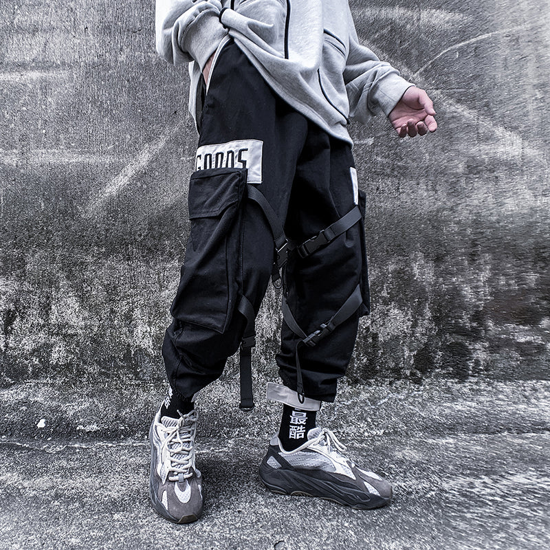 Casual Loose Straight Pants Men's Sports Beamed Pants