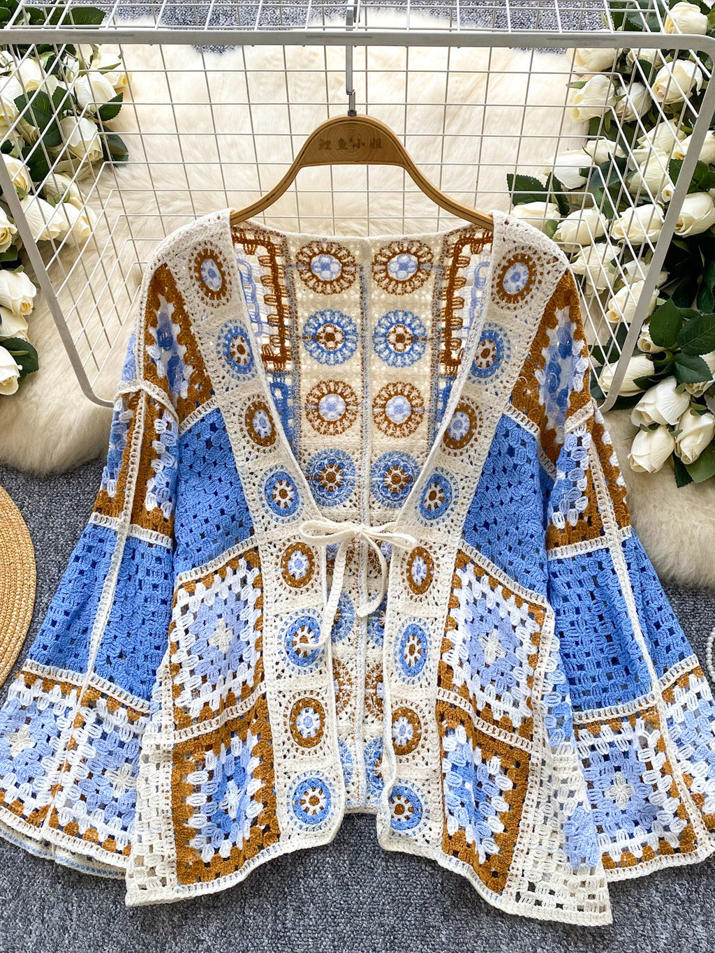 Bohemian Vacation Style Outer Wear Cardigan Women Idle Style Casual Loose