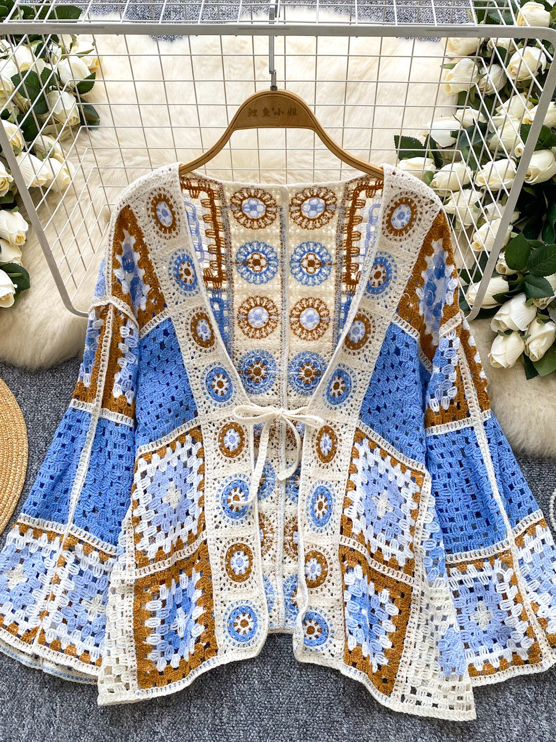 Bohemian Vacation Style Outer Wear Cardigan Women Idle Style Casual Loose